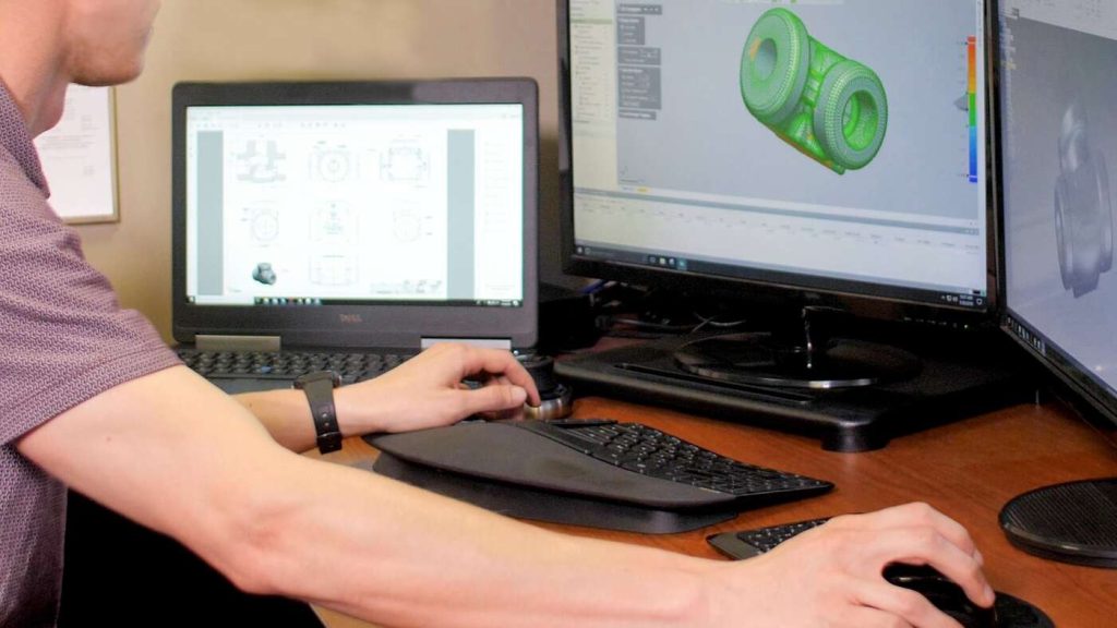 Product development: SolidWorks CAD software